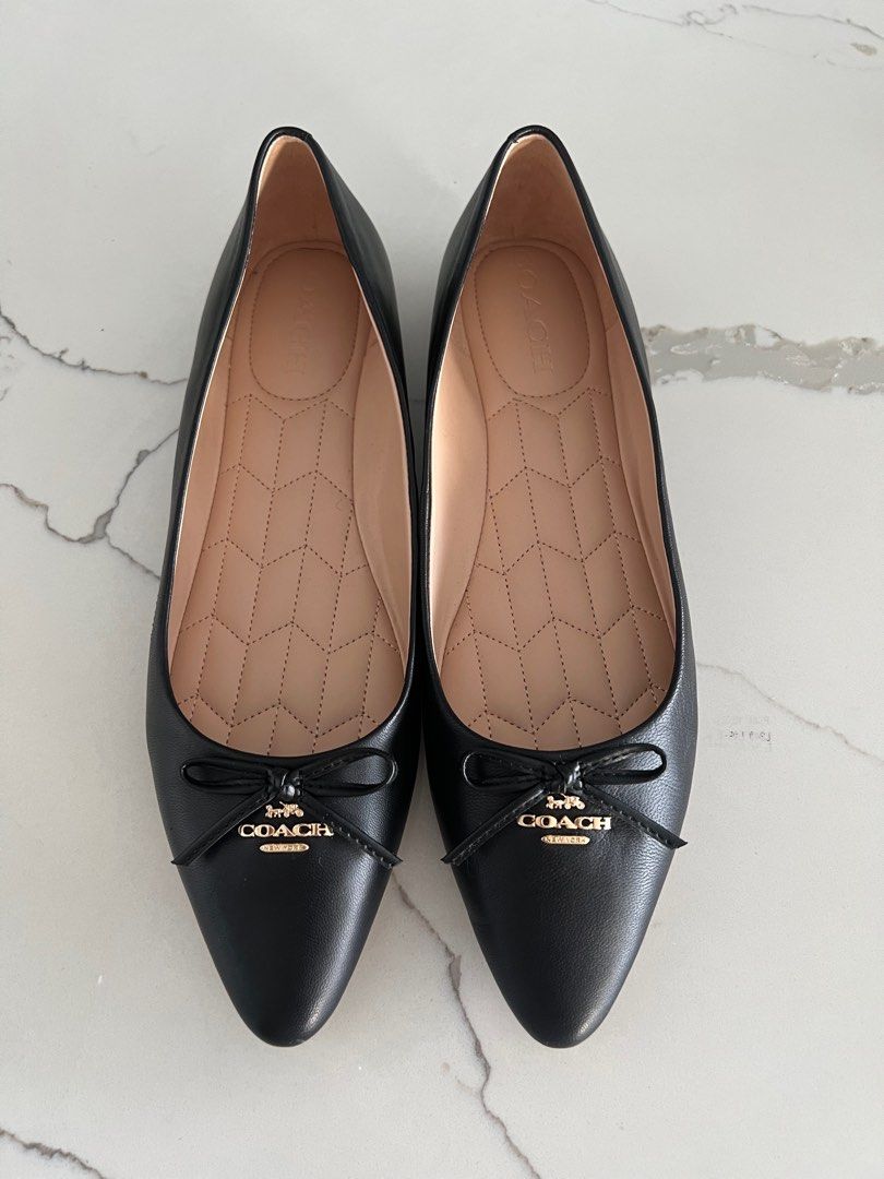 Authentic Coach black flats, Luxury, Sneakers & Footwear on Carousell