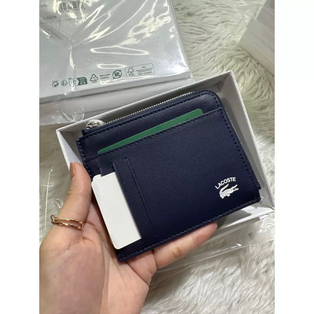AUTHENTIC Lacoste Men s Zip Card Coin Wallet Holder Men s Fashion Watches Accessories Wallets Card Holders on Carousell