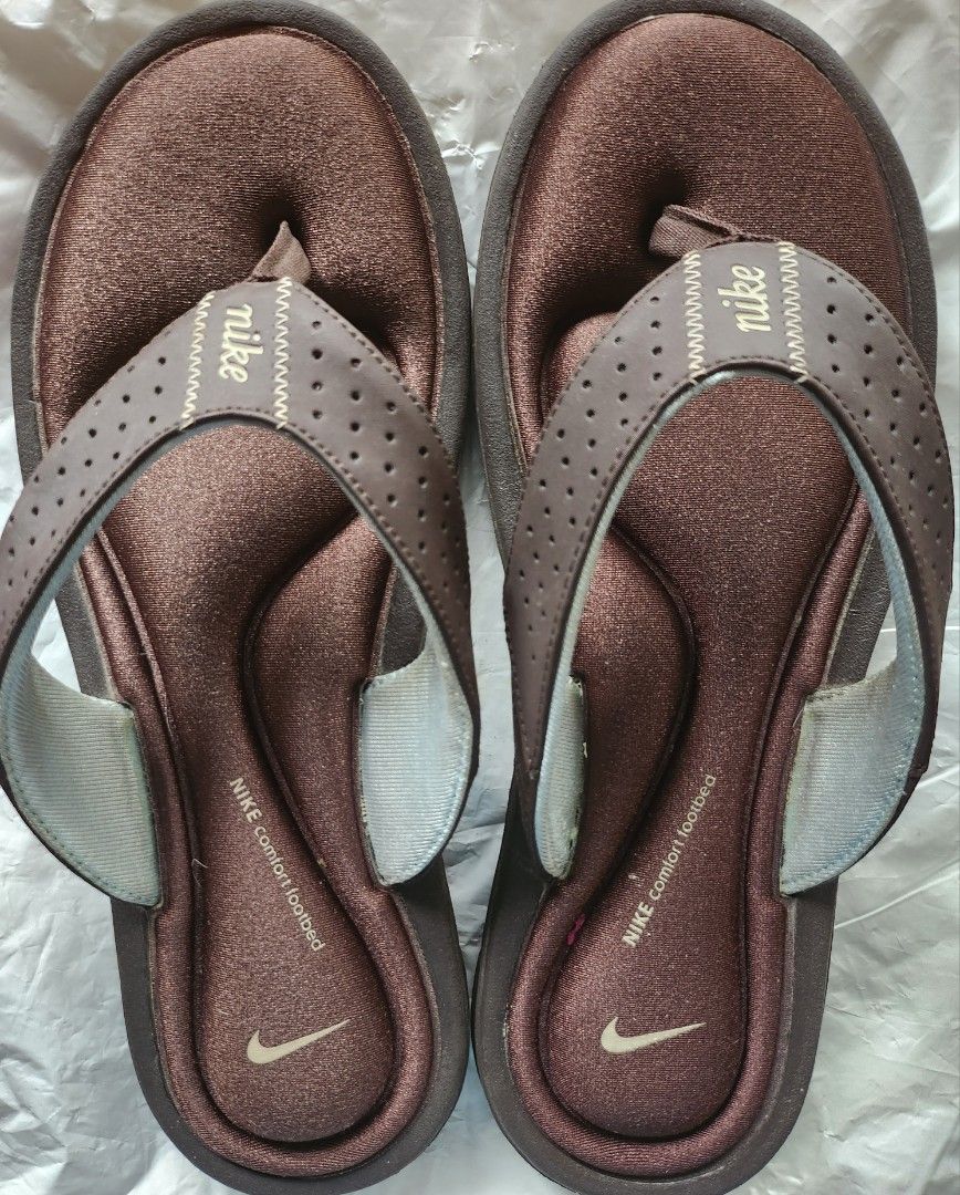 Authentic Nike Brown Thong Fit Flop Size 8 Women s Fashion