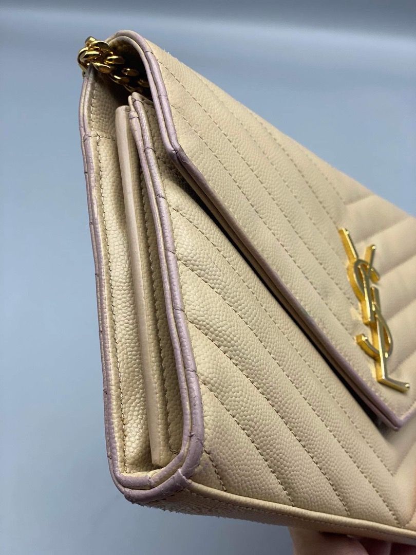 Authentic Ysl Saint Laurent WOC in Nude Powder GHW, Luxury, Bags