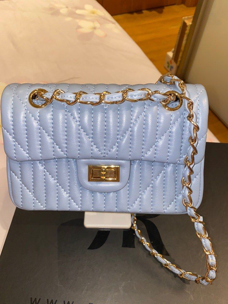 Baby blue rectangle mini, Women's Fashion, Bags & Wallets, Cross-body ...