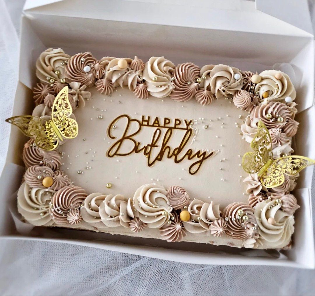 SHIOK Big Happy Birthday Golden Cake Topper Party Supplies Happy Birthday  Cake Toppers For Decoration Celebration