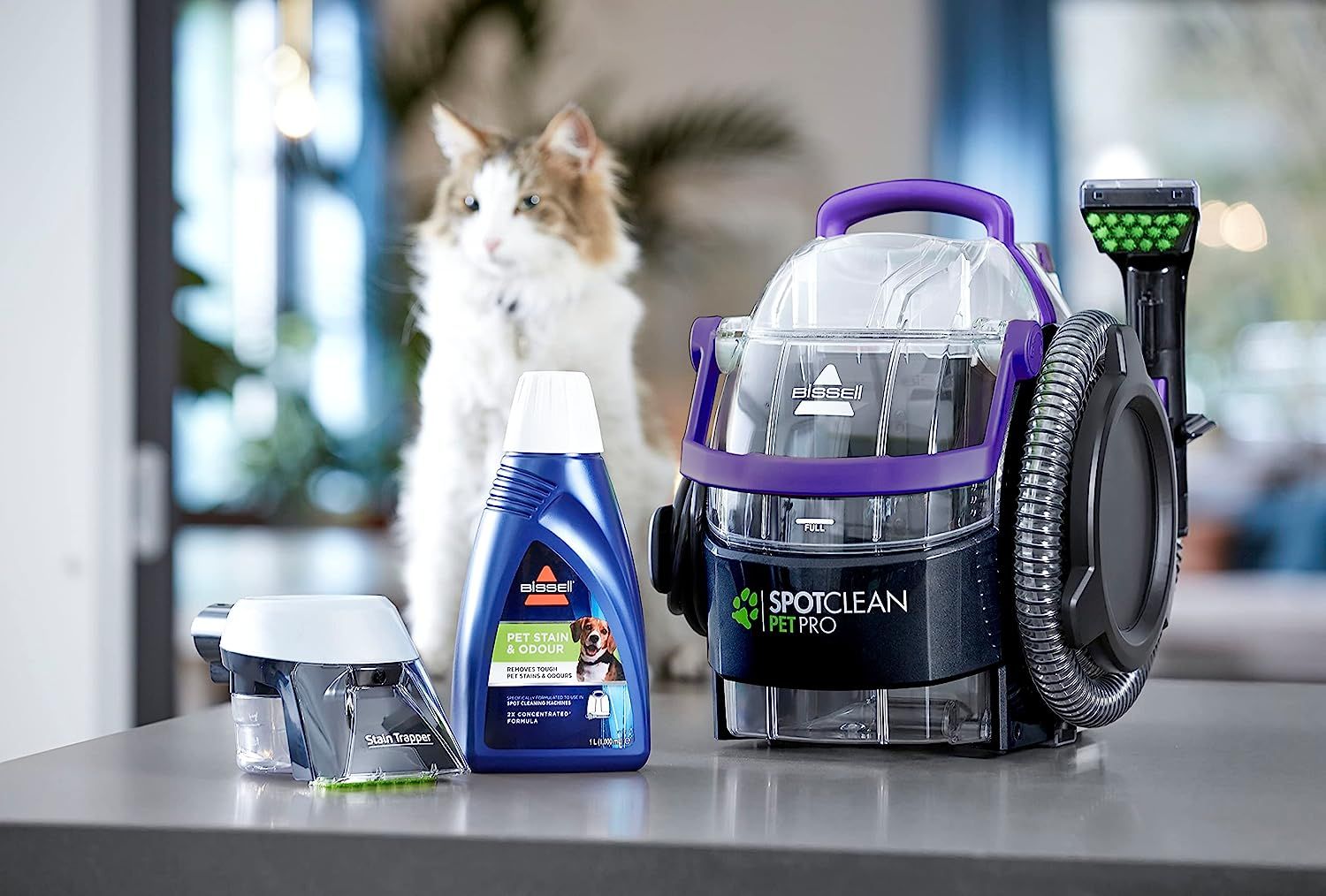 BISSELL SpotClean Pet Pro 750W Portable Carpet Cleaner Removes