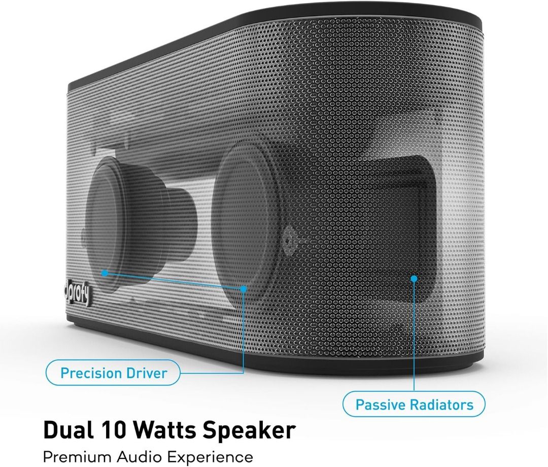 Portable Bluetooth Speaker, Wireless Speaker with 10W Loud Stereo Sound,  Outdoor Speakers with Bluetooth 5.0, 30H Playtime,66ft Bluetooth Range,  Dual