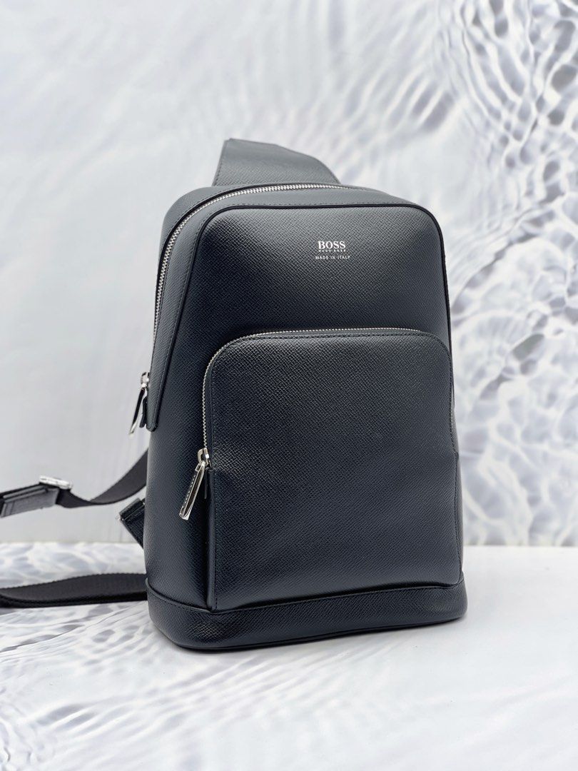 Hugo boss leather crossbody bag hotsell