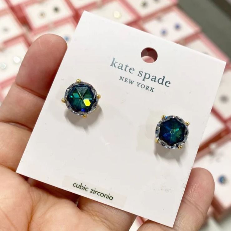 Kate spade shop green stud earrings