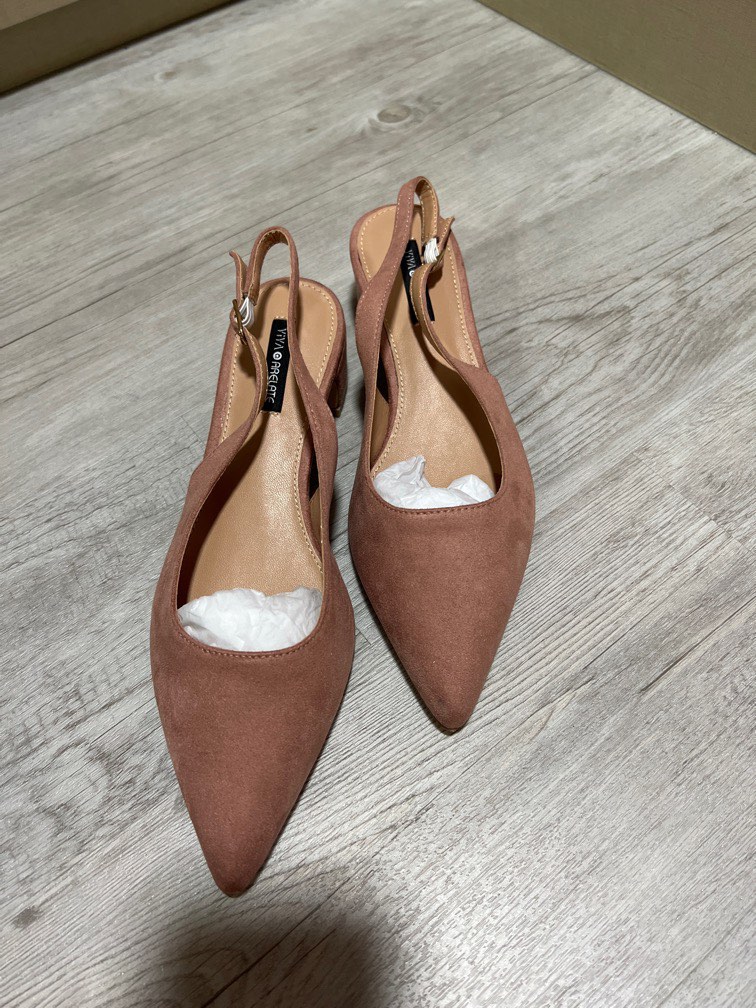 dusty pink block heels