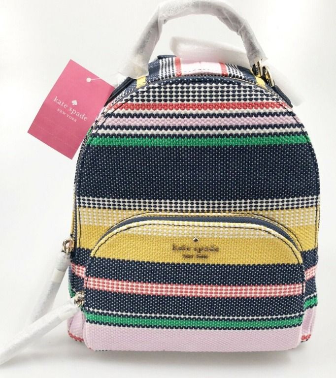 Kate spade jackson boardwalk stripe medium backpack sales