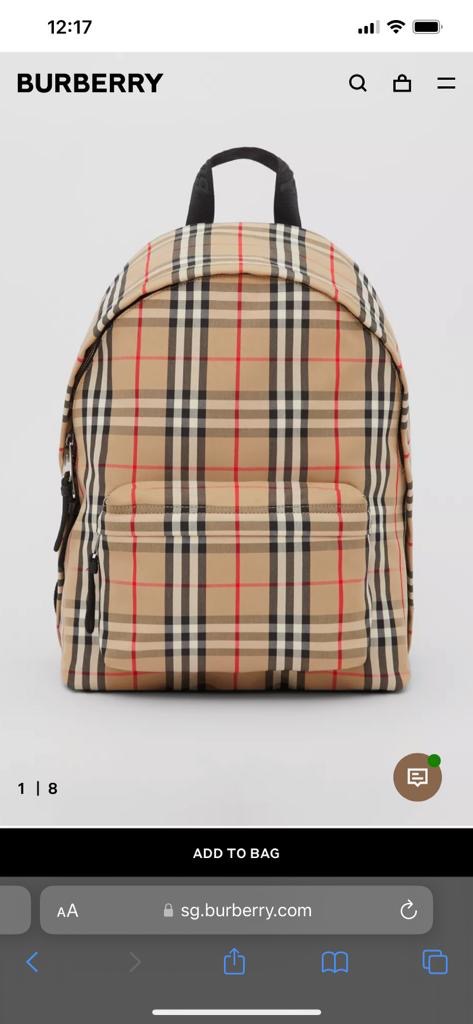 Burberry backpack new arrivals replica