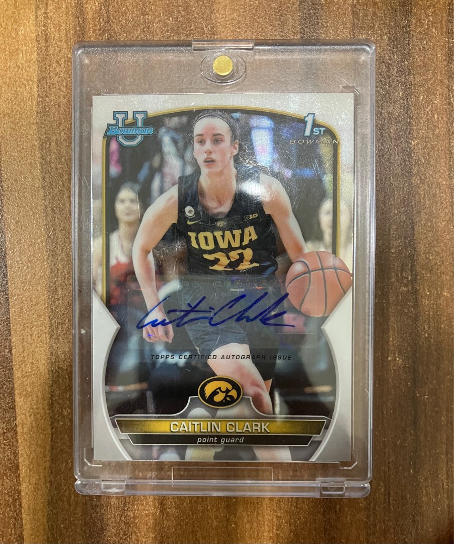 Caitlin Clark Base Autograph - Bowman University Chrome Basketball