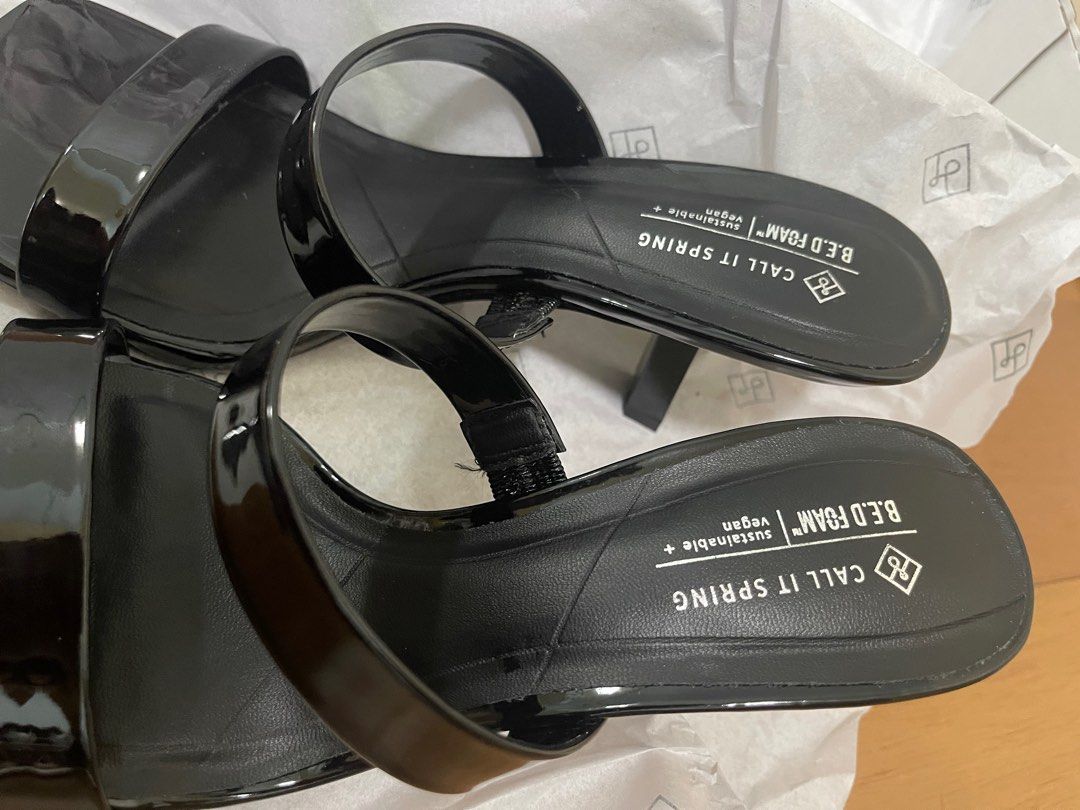 Call It Spring Black Square Toe Heels | Edgy Black Square Toe Heels (Category: Heels) located in Manila. Submitted by luvluvpreluv (Listing ID 1237065392, Image 3). Description: GUYS I JUST BOUGHT THIS AS AN IMPULSIVE BUY AGAIN PERO AYON HINDI KO MAGAGAMIT SA WORK BECAUSE CLOSED HEELS DAW. PERO DIBA SOBRANG SIZ 😌💅✨ fiiiire square heels and classy sya with some foam naman para not too masakit kapag matagal ka nang umaaura hahahaha SEE PICS, BRAN
