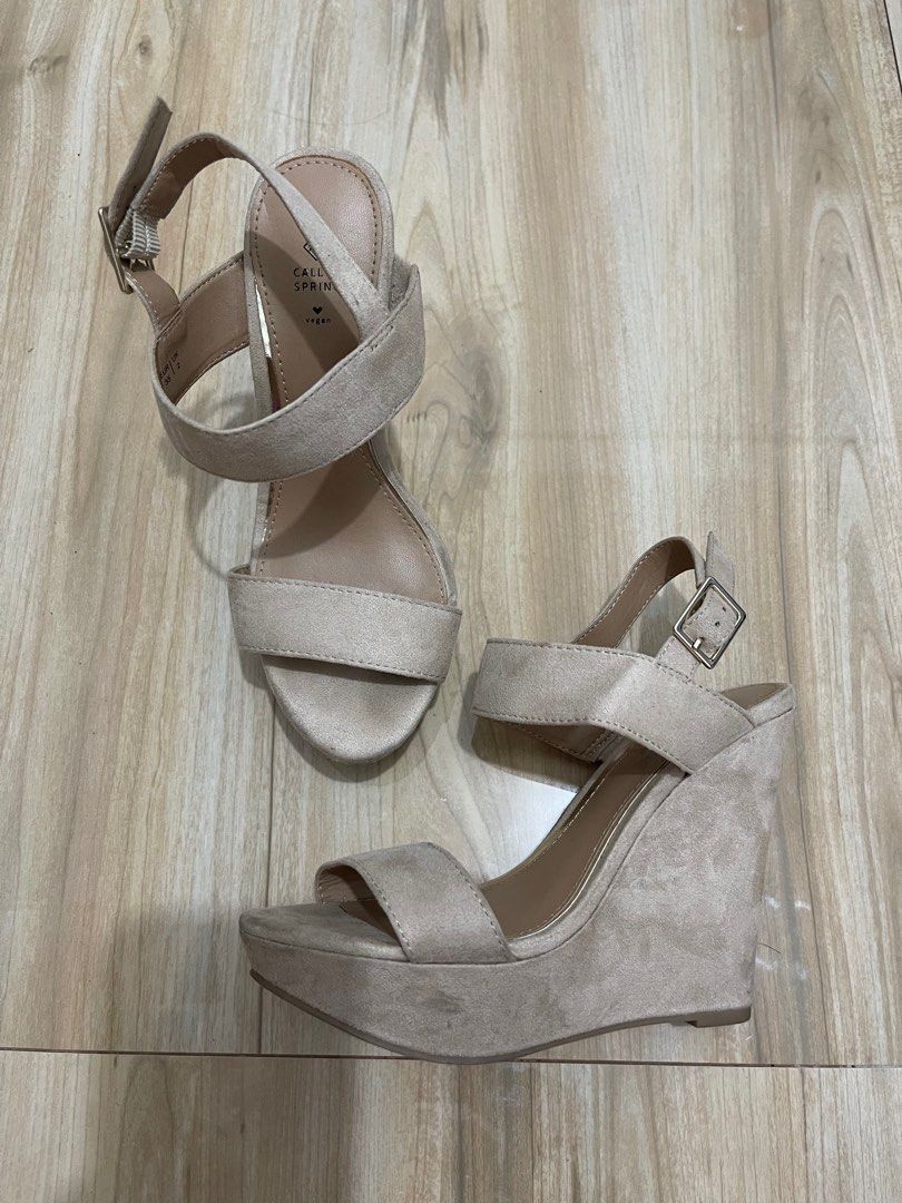 Call it spring suede wedge size 35 Women s Fashion Footwear
