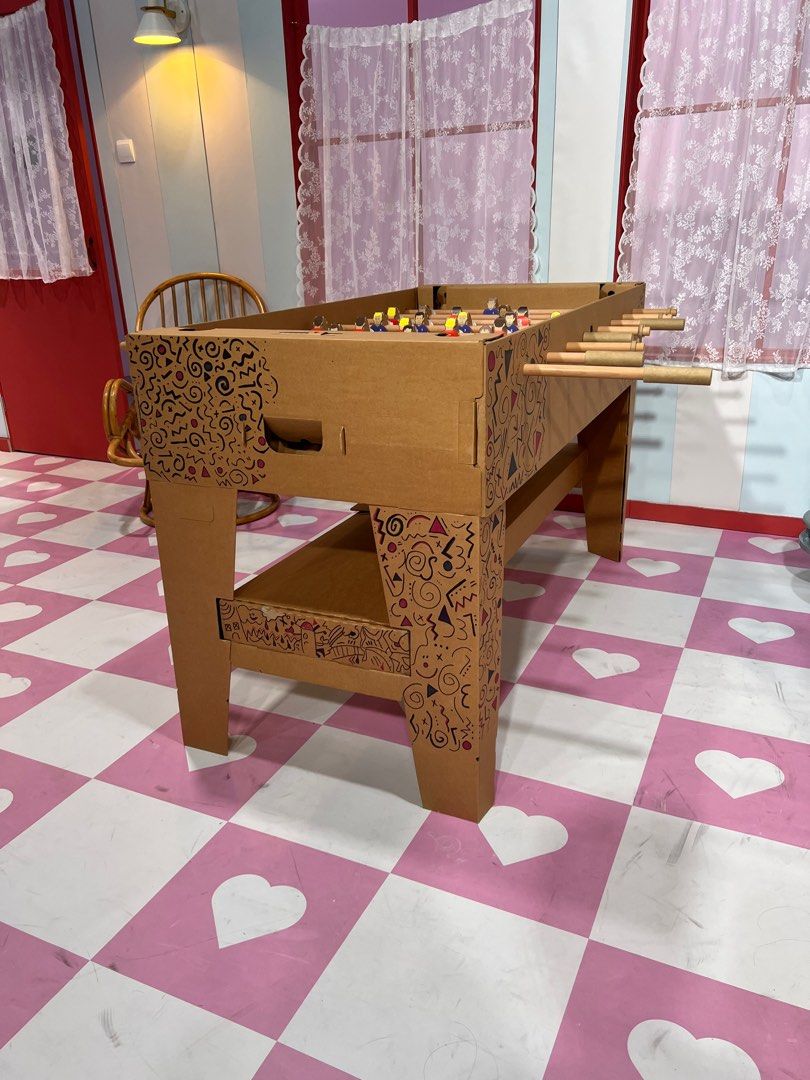 Cardboard Foosball Table UNIQUE / KARTONI, Hobbies & Toys, Toys & Games on Carousell