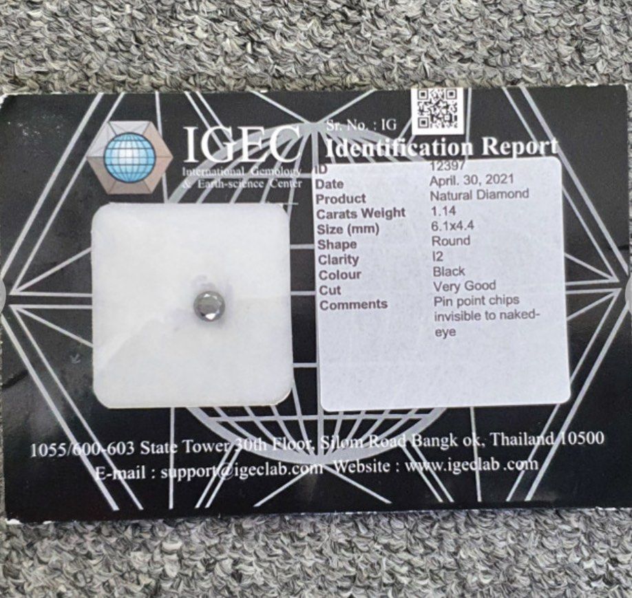 Certified black hotsell diamonds
