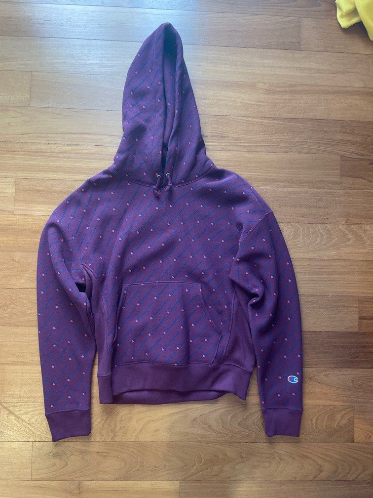 Purple champion hoodie women's outlet