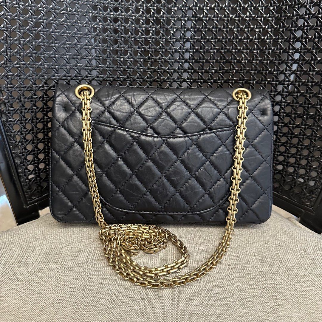 Chanel 2.55 Reissue 225 Small Black GHW, Luxury, Bags & Wallets on Carousell