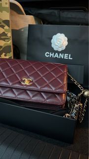 Chanel 金球 woc 勃根地酒紅