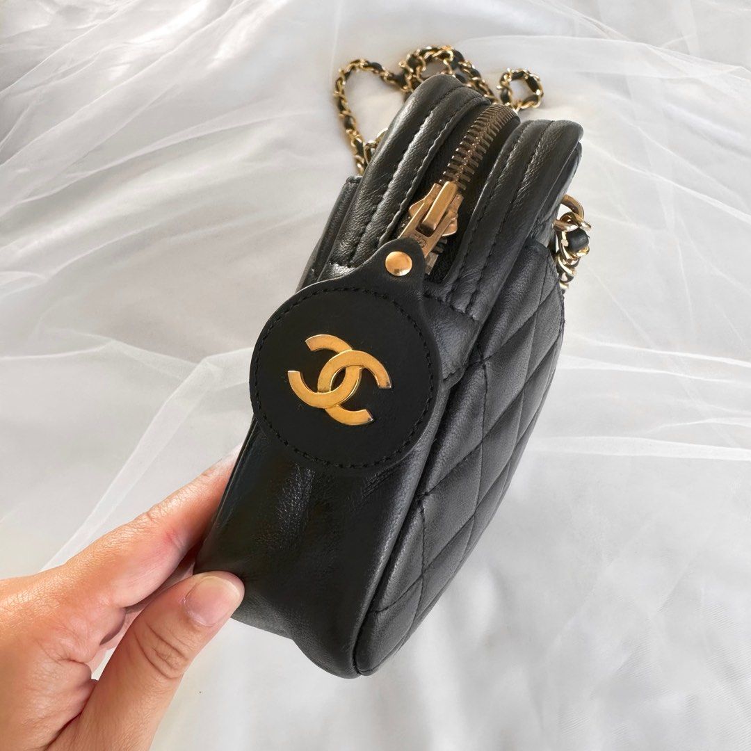 Chanel vintage small crossbody tote flap 24k gold hardware, Luxury, Bags &  Wallets on Carousell