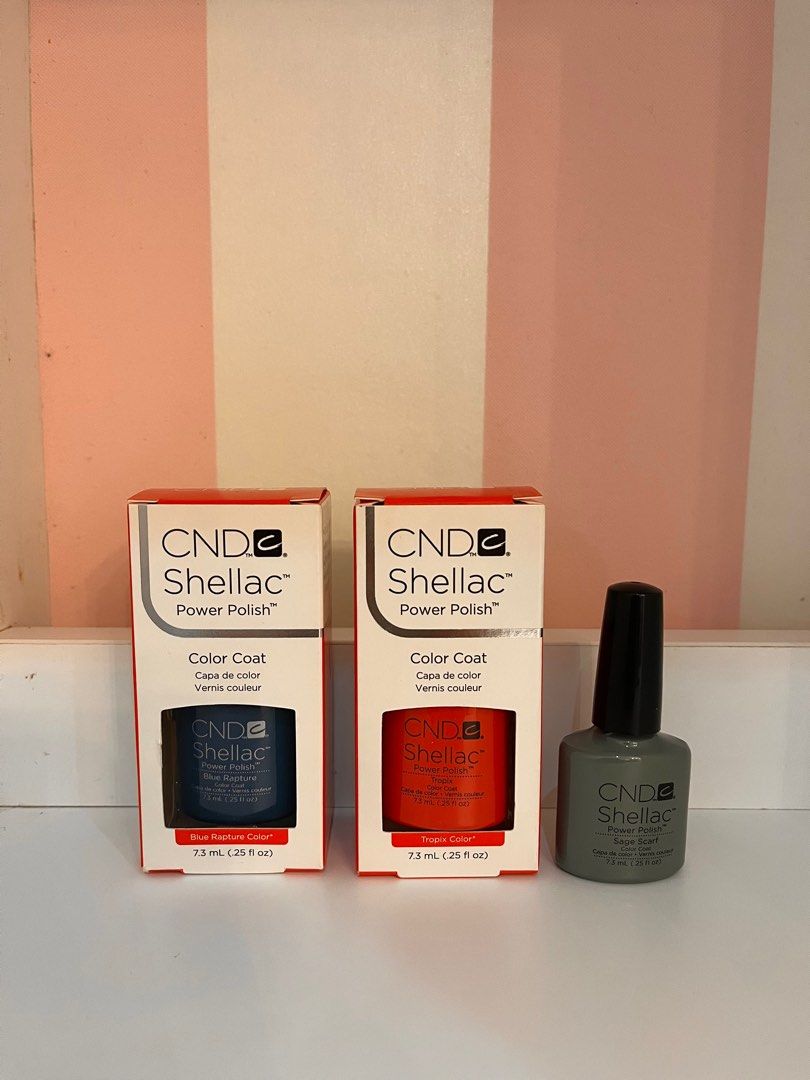 CND Shellac (Category: Hands & Nails) located in Singapore. Submitted by Kawaiilux (Listing ID 1237091817, Image 1). Description: Brand new $10 each Pick up at compass one .