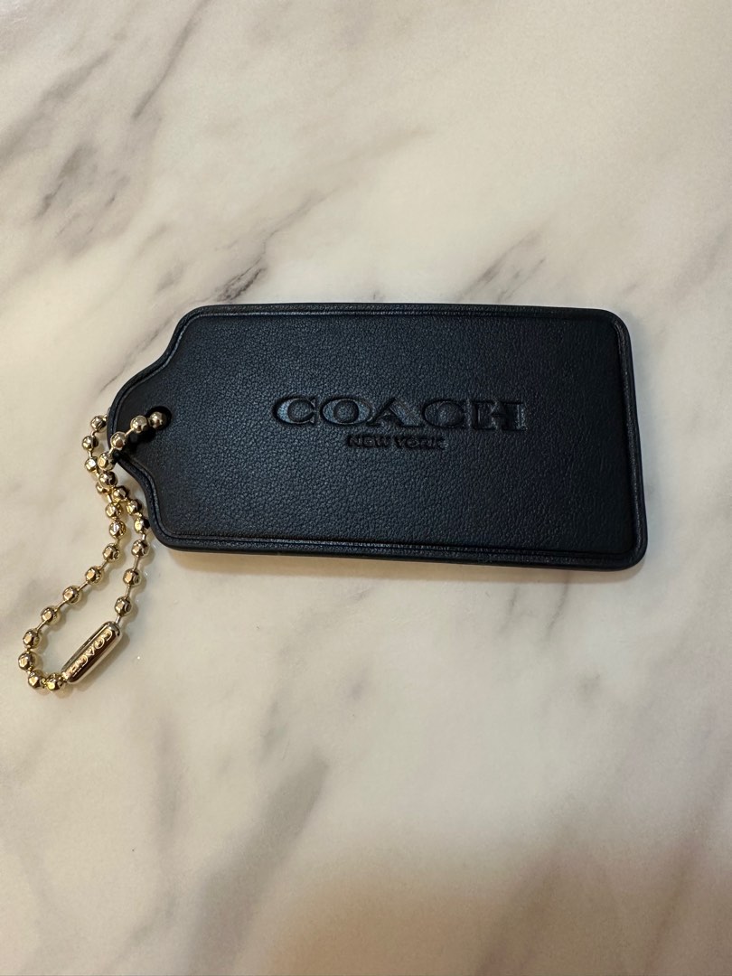 Coach leather tag new arrivals