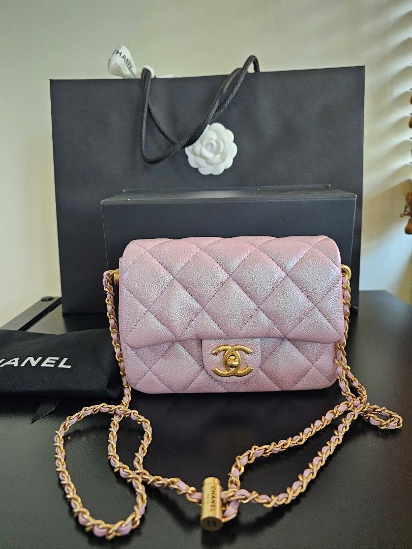 Collectible! Chanel My Perfect Mini 21K Caviar pink lilac IRIDESCENT Flap  Shoulder Bag Adjustable Strap Pearl Crush, Luxury, Bags & Wallets on  Carousell
