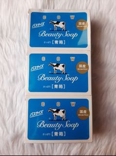 Cow Beauty Soap BLUE Made in JAPAN (100g X 3) *Award winning soap in Japan