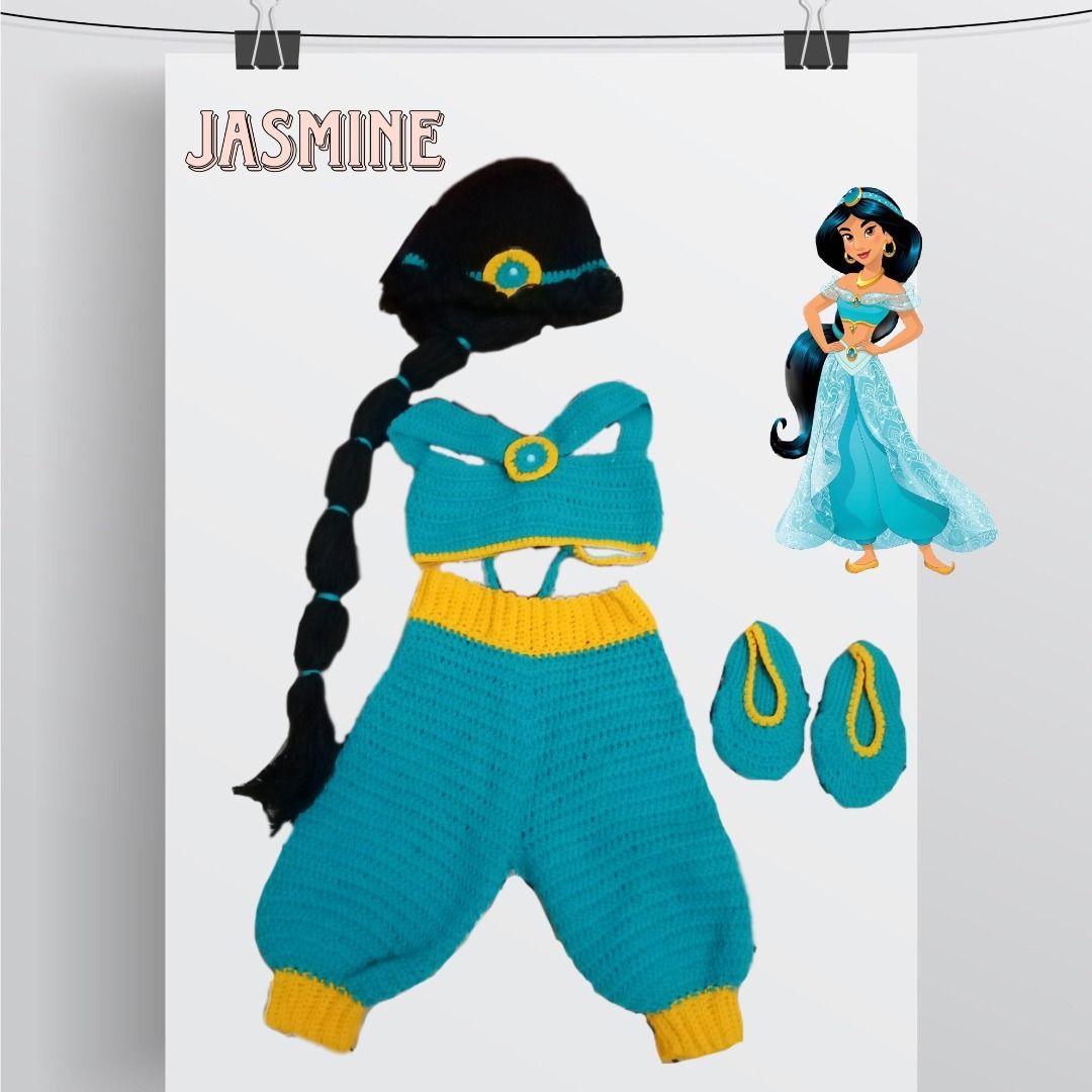 Crochet Jasmine Disney Princess Costume, Babies & Kids, Babies & Kids