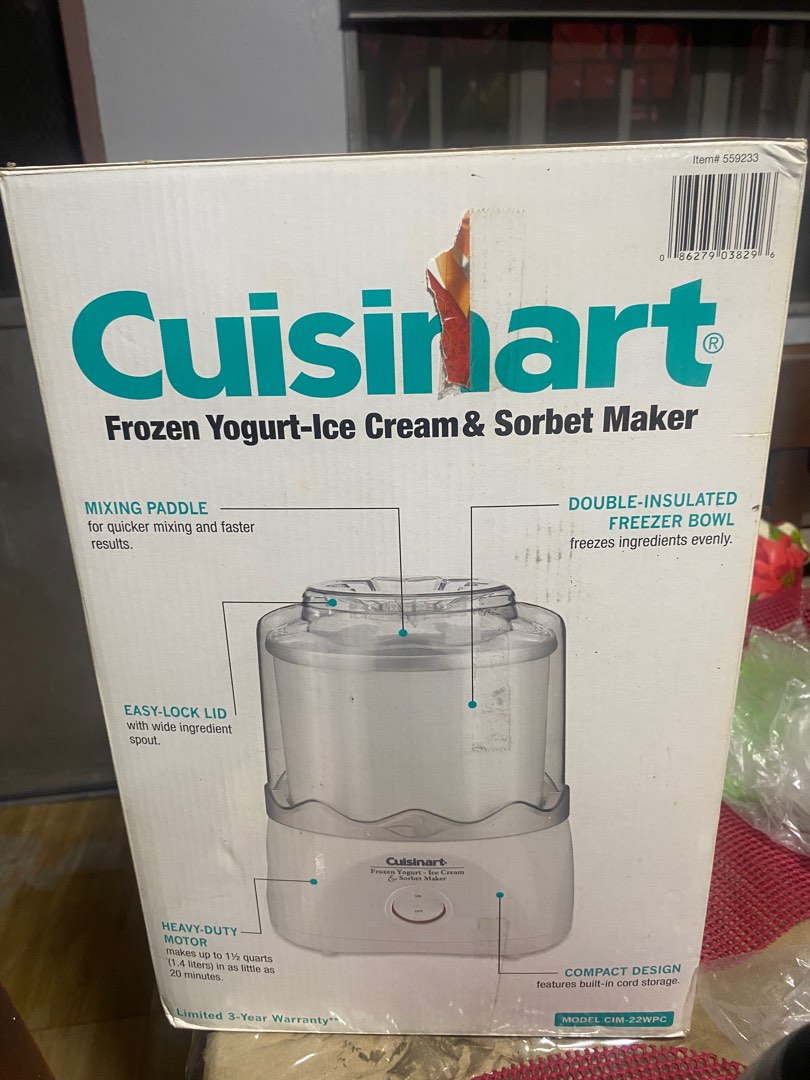 Cuisinart Frozen Yogurt and Ice Cream Maker on Carousell