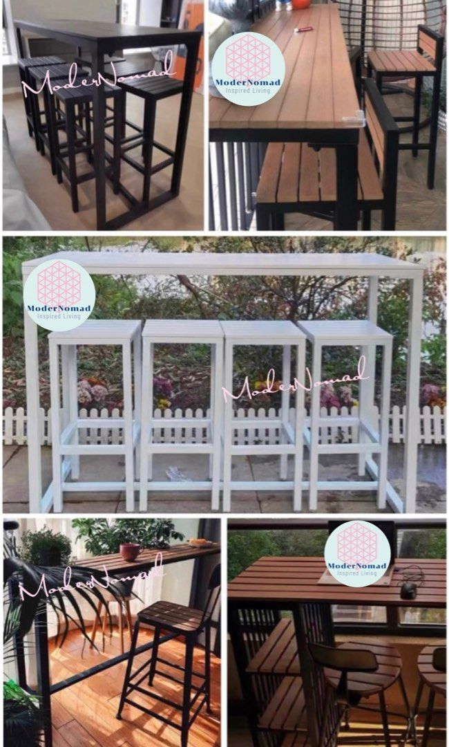 Customise Outdoor Round High Bar Table Dining Breakfast Table Counter ...