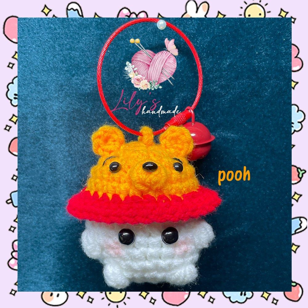 Handmade Cute Baby Mushroom Crochet Amigurumi Keychain, Hobbies & Toys