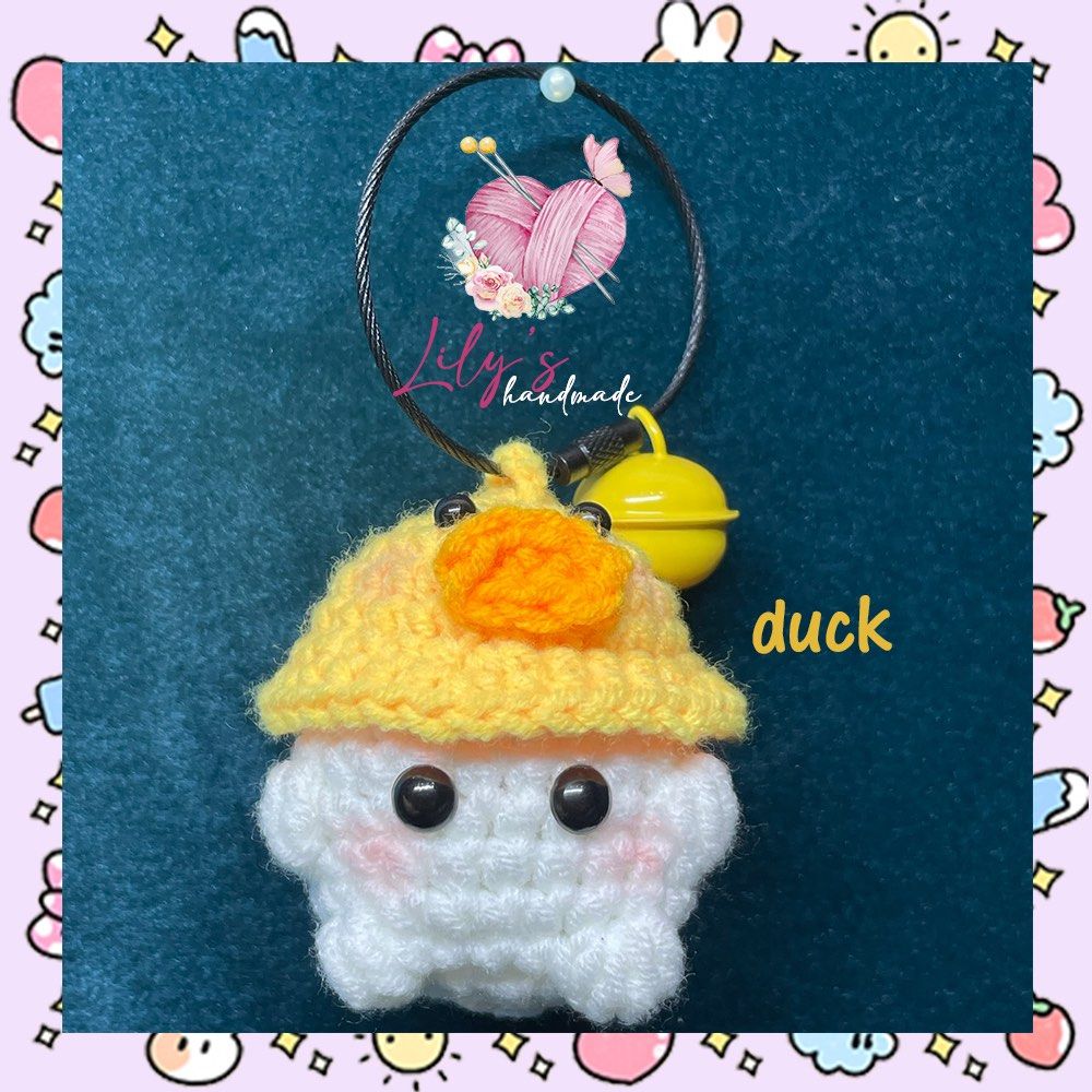 Handmade Cute Baby Mushroom Crochet Amigurumi Keychain, Hobbies & Toys
