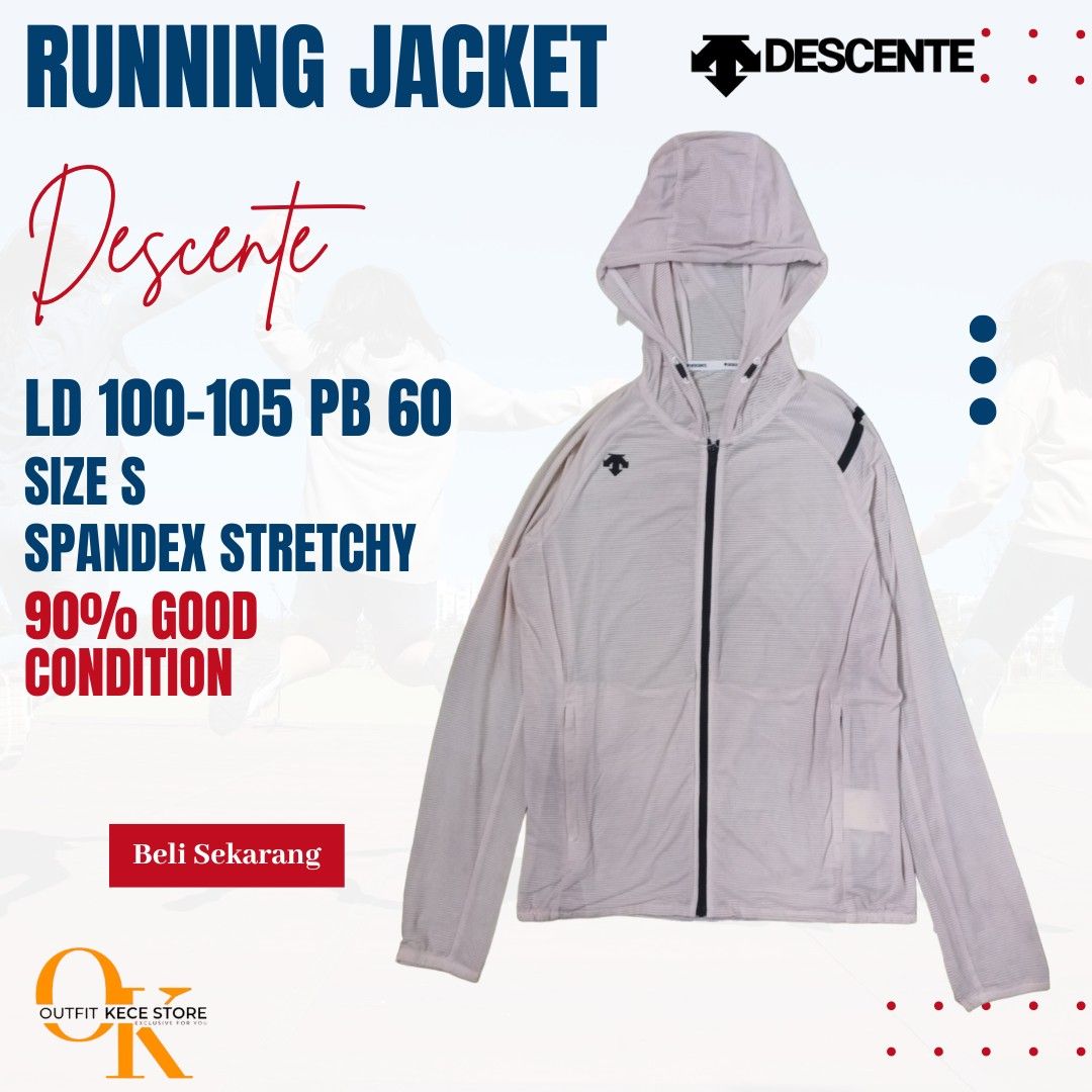 D S Descente Running Jacket Spandex