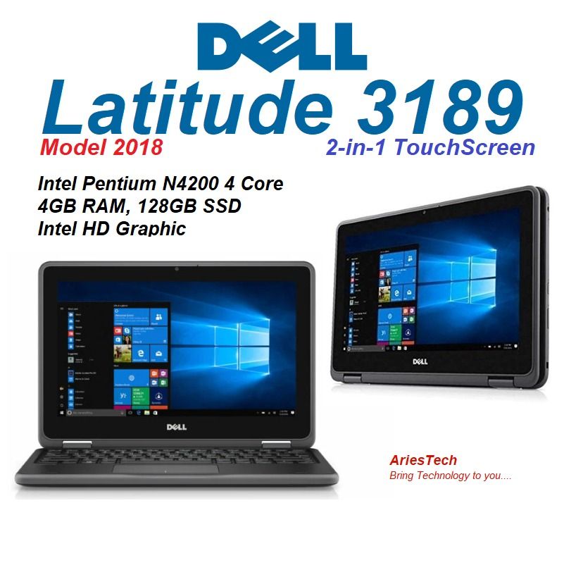 DELL Latitude 3189 (Model 2018) 2in1 TouchScreen Laptop, Computers