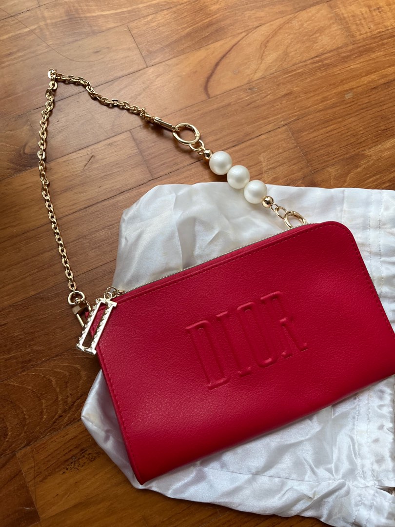 Dior Beauty Red makeup clutch DIY shoulder bag