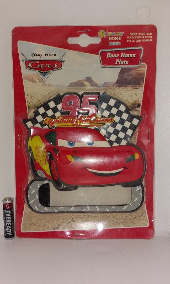 Disney Cars Lightning Mcqueen Collectible Door Name Plate Collection