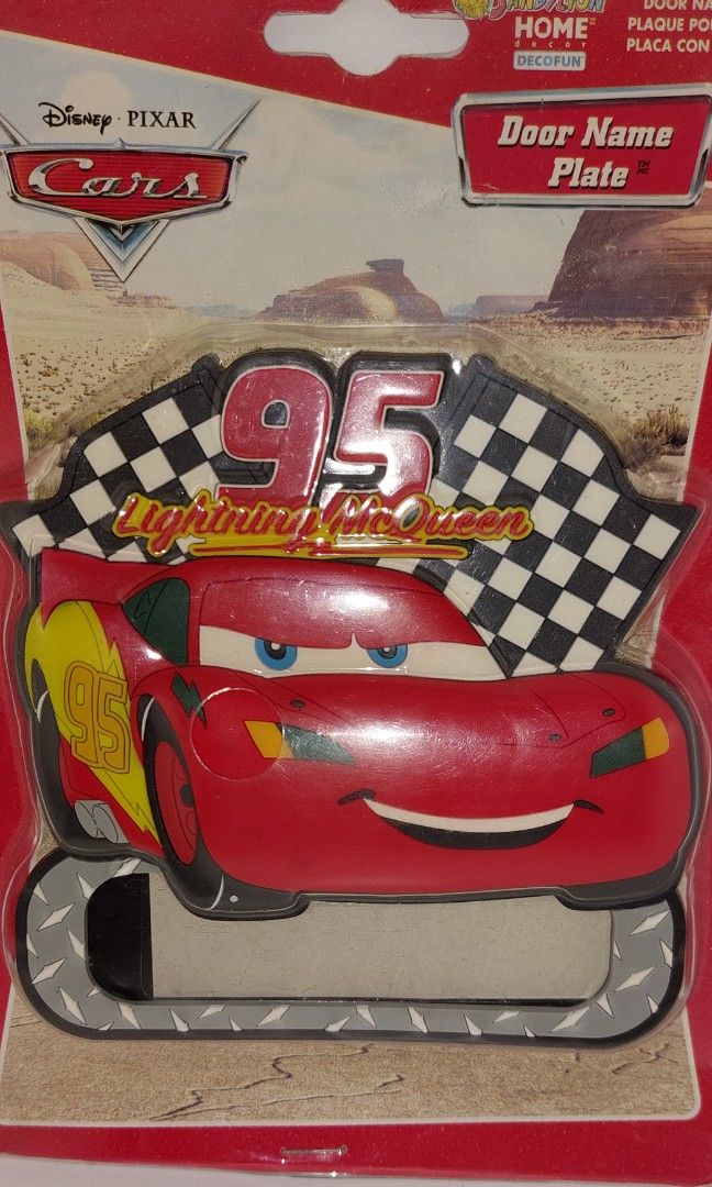 Disney Cars Lightning Mcqueen Collectible Door Name Plate Collection