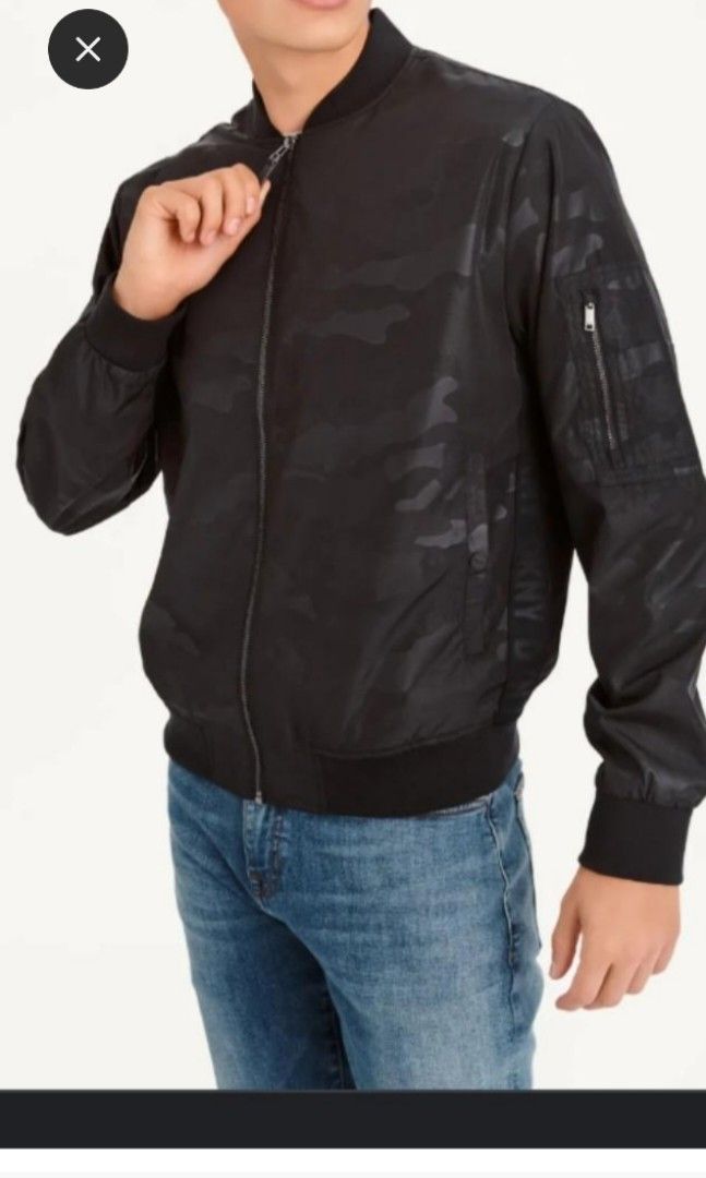 Mens black camo bomber jacket hotsell