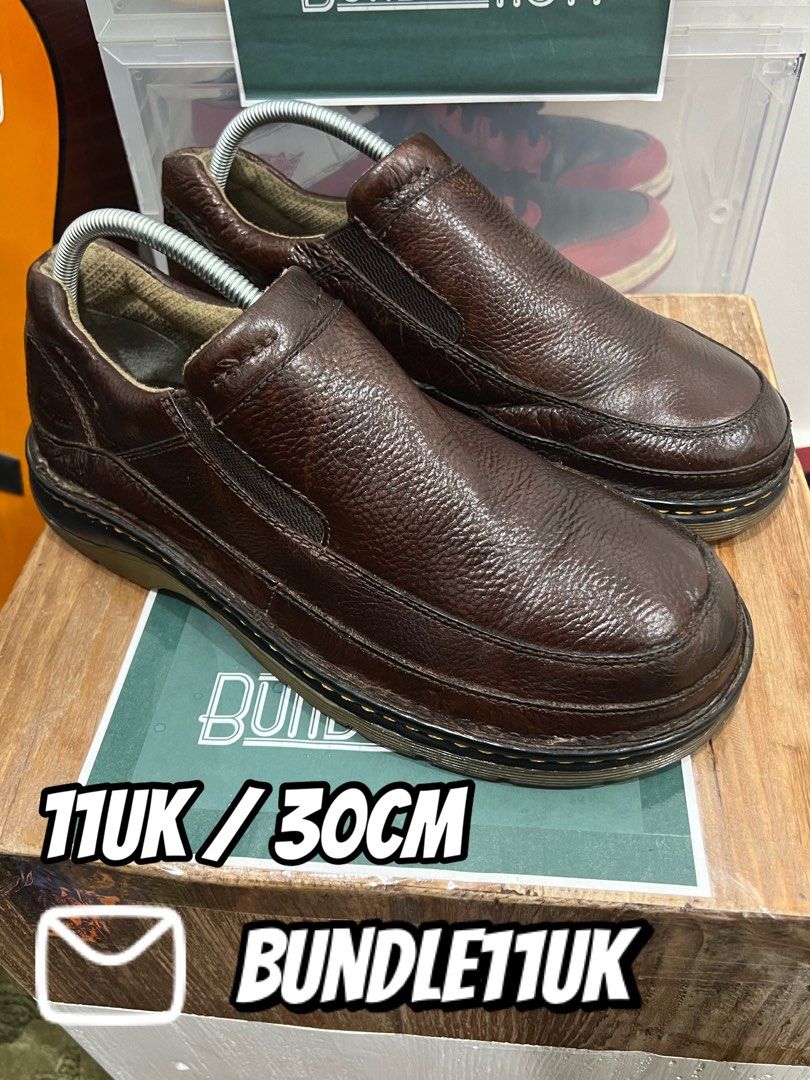 Dr Martens 11198 Slip On Brown Leather 11UK Men s Fashion