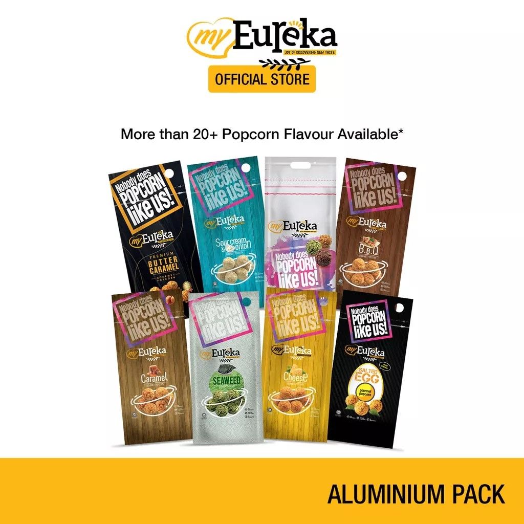 Eureka gourmet popcorn aluminum pack cinema popcorn savory sweet ...
