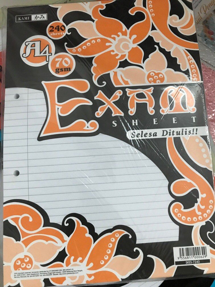 Foolscap paper kertas kajang exam sheet kertas graf graph paper
