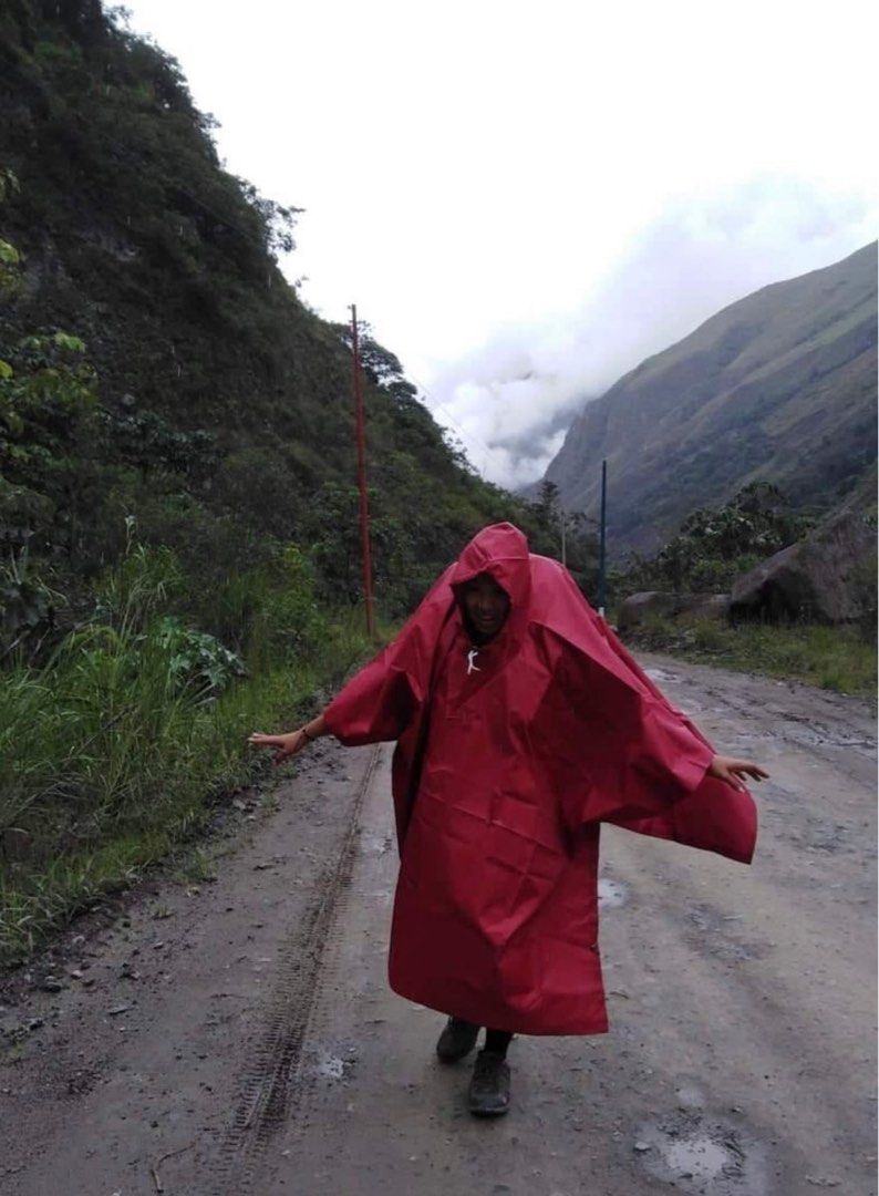 Full size poncho raincoat Sports Equipment Hiking Camping on