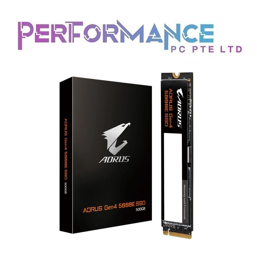 GIGABYTE AORUS NVMe 1.4 PCIe 4.0x4 M.2 SSD 500GB1TB 3D TLC NAND R5000 W3800 with HEATSPREADER 5 YEARS WARRANTY BY CDL TRADING PTE LTD