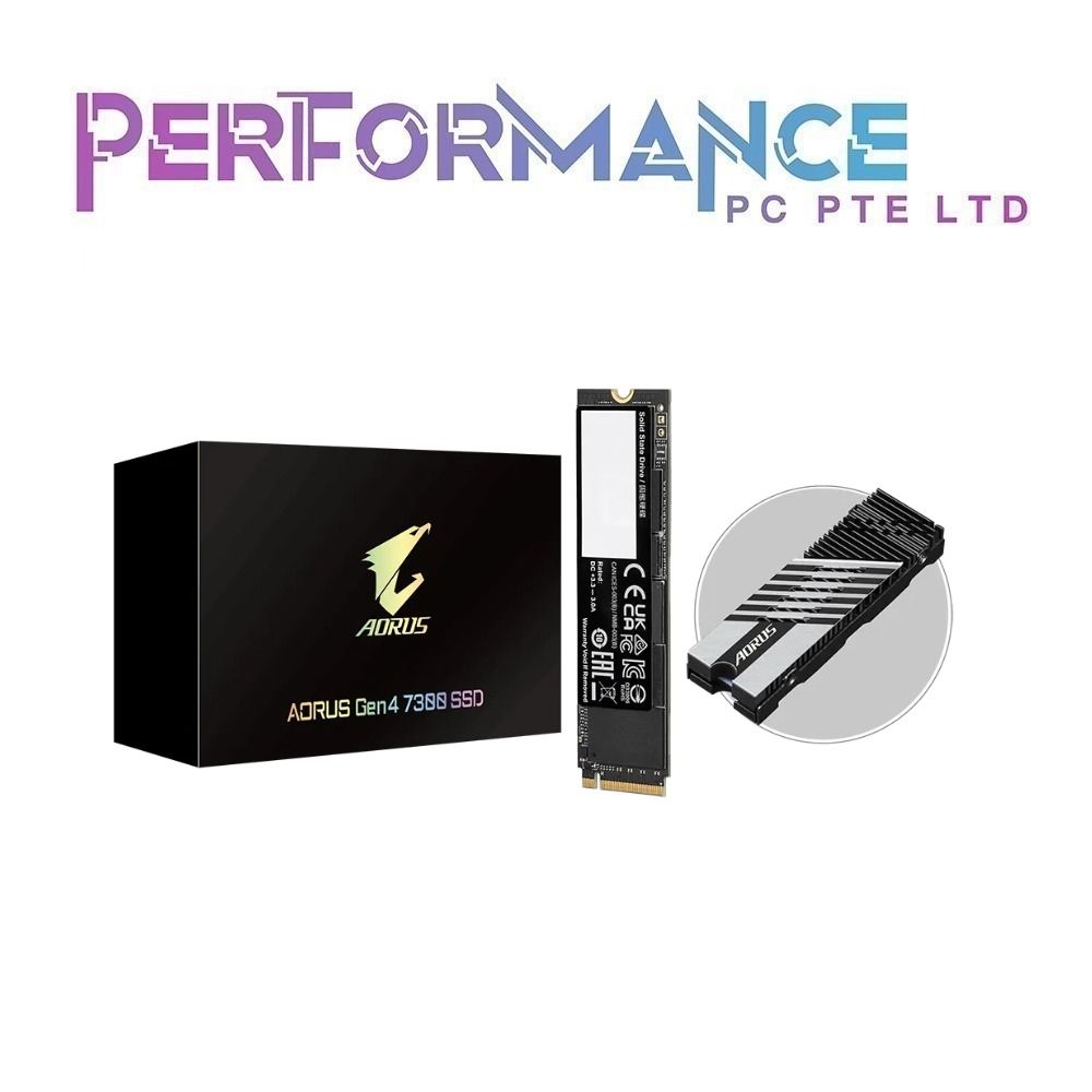 GIGABYTE AORUS NVMe 1.4 PCIe 4.0x4 M.2 SSD 1TB 2TB R7300 W6000 with HEATSPREADER 5 YEARS WARRANTY BY CDL TRADING PTE LTD