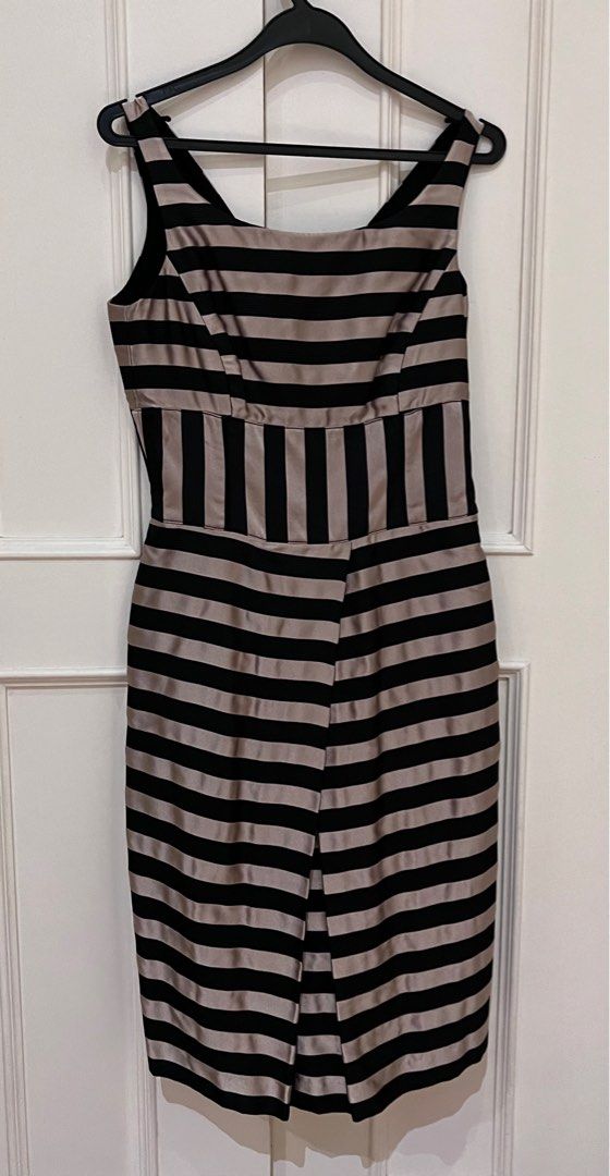 ARMANI Gold & Black striped Cocktail Dress, Women's Fashion, Dresses &  Sets, Dresses on Carousell
