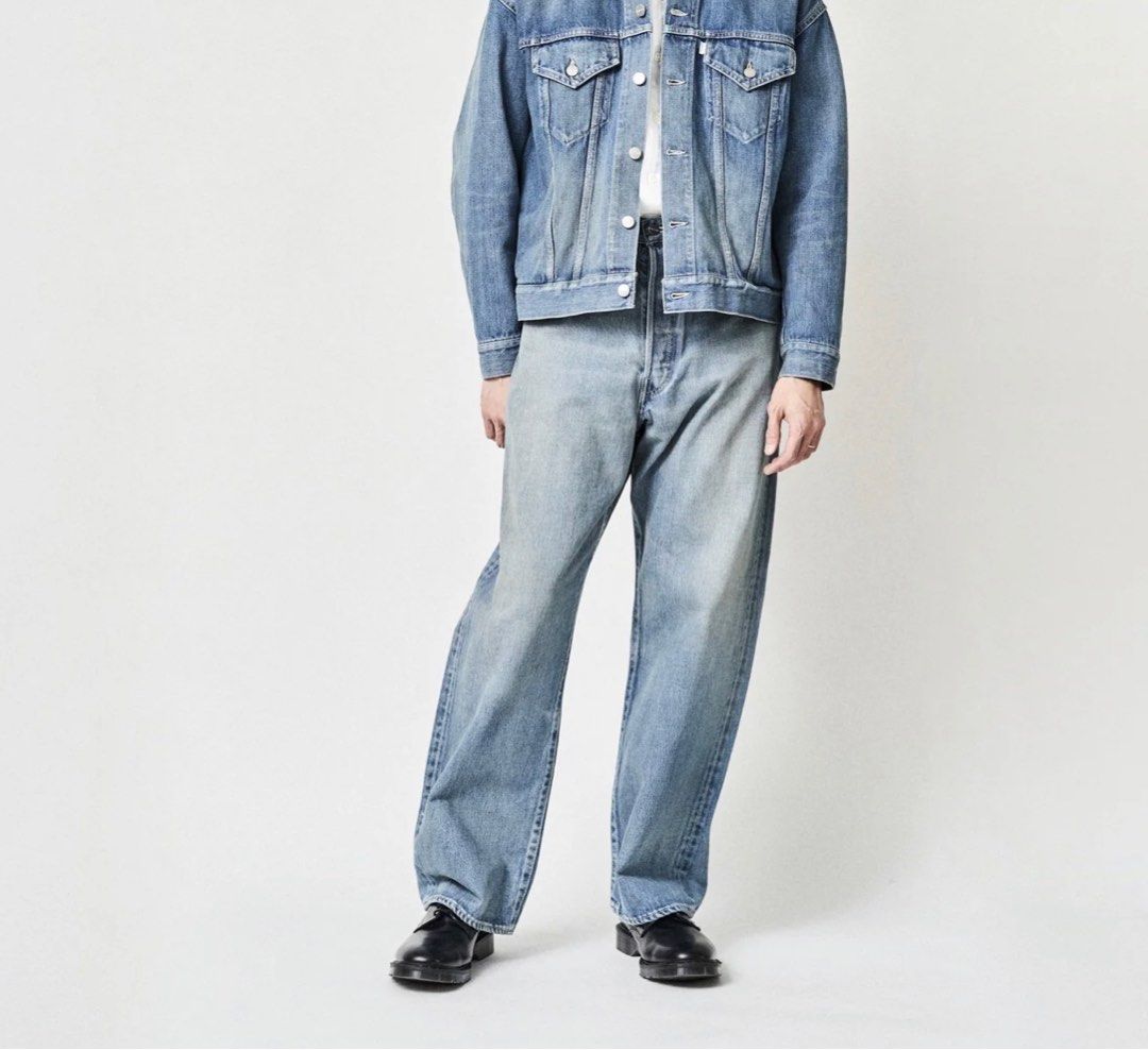 Graphpaper ss23 Light Fade Wide Straight Denim Selvedge Jeans size