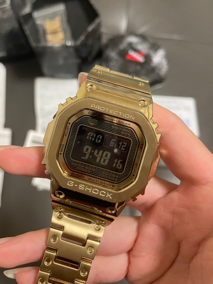 G-SHOCK GMW-B5000GD-9 金, 名牌精品, 精品手錶在旋轉拍賣