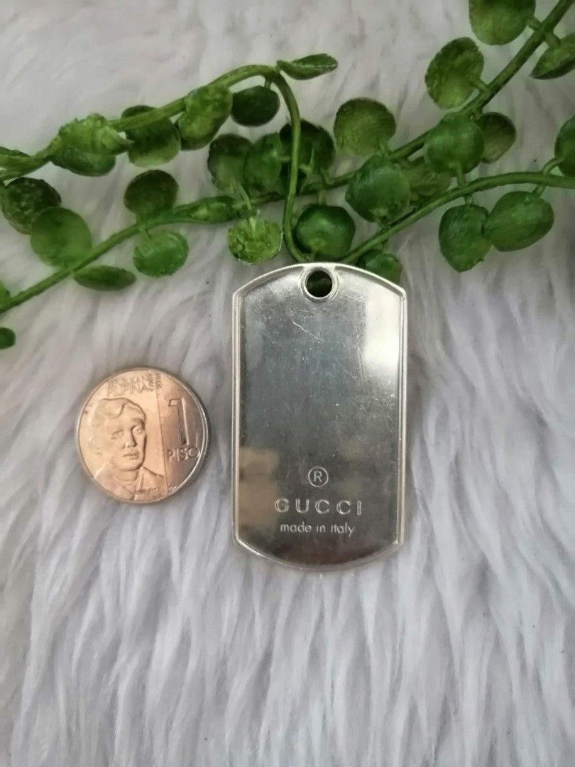 Gucci dog tag necklace shop