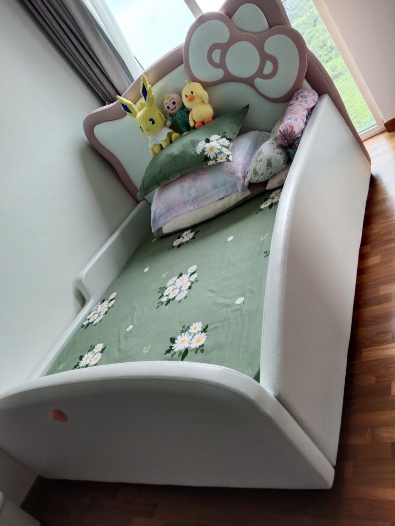 Hello kitty Toddler bed frame and mattress!, Furniture & Home Living