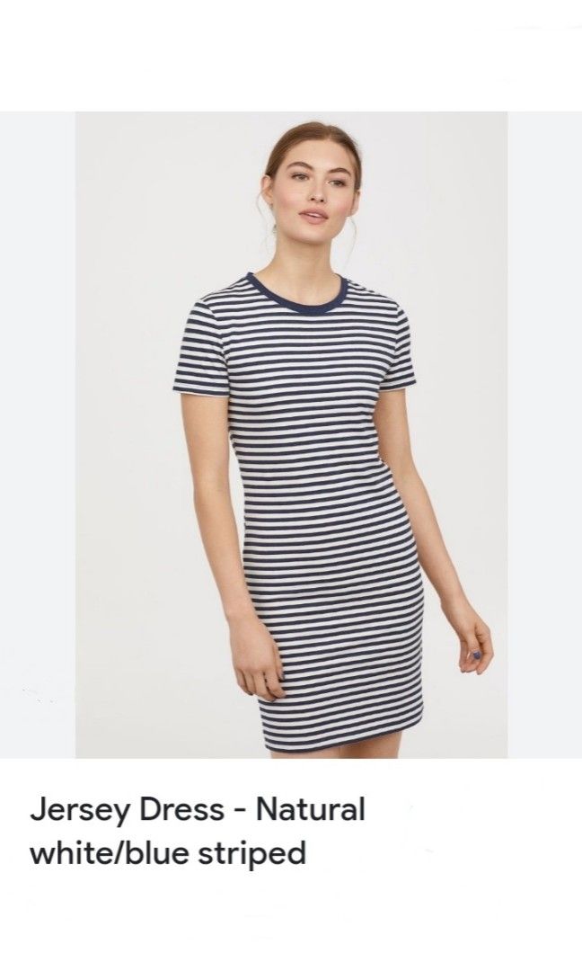 Striped t store shirt dress h&m