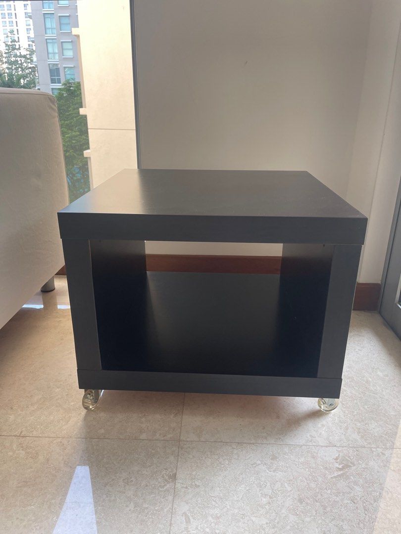 IKEA Lack Side Table On Casters, Furniture & Home Living, Furniture